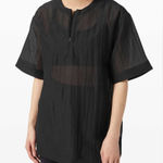 Lululemon Black Clear Intention Shirt Size 4 Photo 0