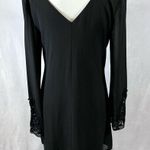 Speechless Long sleeve crochet lace black bar back chiffon dress size medium Photo 4