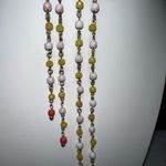 Vintage Gold Tone and Multi Stone Bead S Closure Cascading Bead Necklace Orange Photo 7