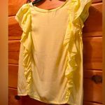 Coco + Carmen  ruffled embellishment bright yellow blouse in size S/M. Photo 1