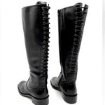 Franco Sarto  Women’s 5.5 Black Leather Tall Riding Zip Boots Lace Back N… Photo 4