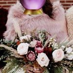 Rose pink faux fur winter shawl Photo 0