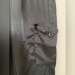 Parisian  Black Satin Utility Sweatpants, Size 4 Photo 2