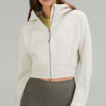 Lululemon  Scuba Full-Zip Cropped Hoodie sweatshirt Bone greige jacket Photo 0