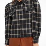 Scotch & Soda NEW Gray Plaid Checked Brushed Organic Cotton Shirt/Shacket Small Photo 0