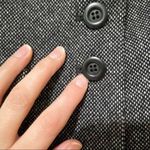Loft Ann Taylor  Black & White Tweed Boxy Fit Blazer Jacket 4P Dark Academia Photo 6