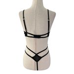 Missguided Black Faux Leather Trim Lingerie Women's Size 34C NWOT | 51-28 Photo 3