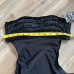 Shade & Shore  Ruffle Front Size Monokini One Piece Swimsuit Black Size S NWT Photo 4