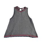 THML Women's Sleeveless Knit Tank Top Multicolor Crochet Trim Size L Photo 1