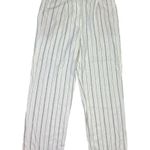 Old Navy  Size M Woman Extra High-Rise Taylor Wide-Leg Striped White Linen-Blend Photo 0