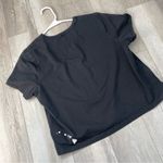 Lululemon Crop Tshirt classic fit cotton blend womens Black (size 10) athleisure Photo 3