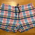Vineyard Vines Veineyard Vines Tie Waist, Buttonfly Plaid Linen Shirts, Sz 8 Photo 0