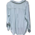 Velvet Heart Hearts Pattern Valentine’s Green White LOVE Button Up High Low Hem Top Women’s L Photo 3