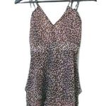 The Impeccable Pig  S Pink Leopard Strappy Romper Photo 0