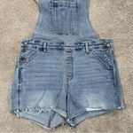 Judy Blue  Women’s Overalls Shorts Denim Cut-Off in Light Wash Size 2XL Photo 4