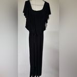 R & M Richards  Black Ruffle Sleeve Jumpsuit Photo 2