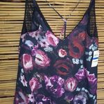 Bar III  Black Flowered Cami XL Plus Photo 0