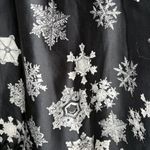 Modcloth  Falling For Winter ALine Skirt Black White Snowflake ALine Skirt 10 NWT Photo 6