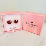 Kate Spade NEW YORK she has spark halo studs earrings, Fuchsia/Purple, NWT Photo 6