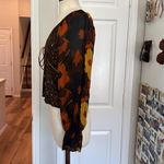 Anthropologie Conditions apply deep v floral blouse Photo 8