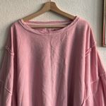 Free People Camden Sweatshirt Pullover Camellia Pink Oversized Slouchy XL Photo 3