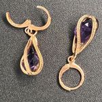 Amethyst Natural Purple Lever-back Earrings Photo 3