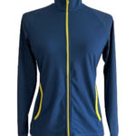 Slazenger  Workout Jacket Blue Yellow Trim Zip Front Pockets Golf Active Size XS Photo 0