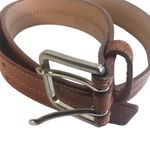 Talbots Vintage Brown Genuine Leather Belt Stitched Size Small Photo 1
