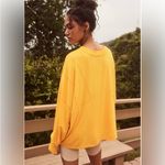 Free People FP Movement Runner Up Long Sleeve Oversized Slouchy Tee Marigold M Yellow Size M Photo 2