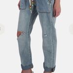 One Teaspoon  Revolve Denim Drawstring Montana Shabbies Light Wash XS Photo 2