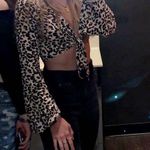 Motel Rocks Leopard print tie top XS Photo 1