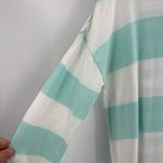 Garnet Hill  Top Women’s Aqua Blue Stripe Layered Scoop Neck Beachy Boho size xs Photo 7