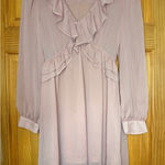 ZARA  Ruffle Blush Pink Sheer Blouse | Romantic Boho Top XS Photo 0