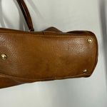 Jennifer Alfano Women’s brown leather shoulder purse 10x14x3.5" 8" handle Photo 6