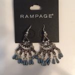 Rampage New  Fan shaped earrings Crystals, Smoke,Bl Photo 0