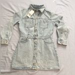 ZARA NWT Womens Denim Mini Dress Size Large Photo 1