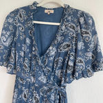 By Timo  Blue Paisley Midi Wrap Dress Photo 15