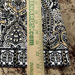 J. McLaughlin  Black Gold Print Catalina Cloth 3/4 Sleeve Signature Tee Size S Photo 2