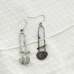 Silver Safety Pin Earrings, Bohemian Jewelry, Grunge Photo 2