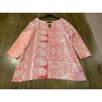 Yoana Baraschi Anthropologie Yoana Barschi key hole long sleeve paisley pink sheath mini dress Photo 1