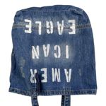 American Eagle  Denim Tote Bag Distressed Logo New Photo 2