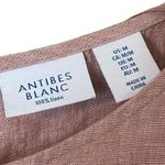 Blanc Antibes  Linen Pink Fringe Sleeve Dress Size Medium Photo 3