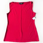 Norma Kamali NWOT  Tiger Red Drop Shoulder Top Sleeveless Jersey Knit Puckered XL Photo 2