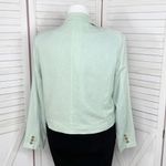 Cato Linen Double Breasted Crop Blazer Mint Green Large Photo 4