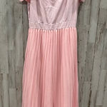 SheIn Pink Square-neck Pleated Maxi Dress Cosplay Wicked Glinda Womens XS Photo 0