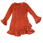 Gianni Bini  The In Crowd Bell Sleeve Ruffle Sophie Mini Dress burnt orange 12 Photo 2