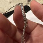 Givenchy  Silver Tone Choker Necklace - Blue Bead / Rhinestone Photo 7