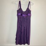 Cache Vintage Waterfall Dress Brooch 90s Y2K USA Bow Cocktail Eggplant 6 S Photo 3