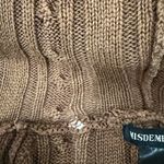 Vintage Misdemeanor Brown Y2K Cable Knit Hooded Sweater Size Medium FLAW Photo 6