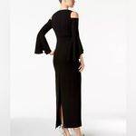 XScape  Black Bell Sleeve‎ Open Shoulder Long Dress Gown Size 8 Photo 2
